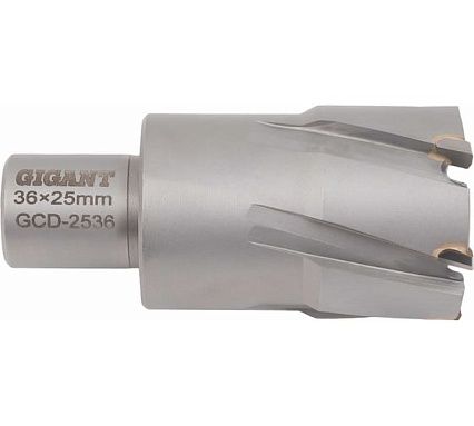 Сверло корончатое TCT для рельсов, L=25 мм, d=36 мм Gigant GCD-2536
