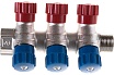 Комплект Valtec _15 VI7 Коллектор с вент. 3 вых.х3/4x1/2 НР, никель VTc.560.N.0503+ Адаптер д/коллектора /конус-плоскость/ 1/2 VTc.701.N.04 VT.VI7.K15.5600503.701