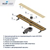 Трап для душа RGW Drain Leo-30Gb 40 см брашированное золото 60213040-06