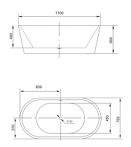 Акриловая ванна Art&Max AM-203-1700-750 170x75