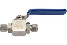 Шаровой кран Hy-Lok 105 серии из нержавеющей стали SS 316, проходной, 10мм - 10мм H1B-H-10M-PK-ML