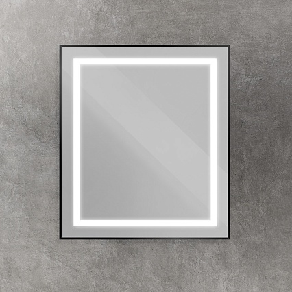 Зеркало BelBagno SPC-KRAFT-700-800-SENS-NERO 70x80 см сенсорный выключатель, черный