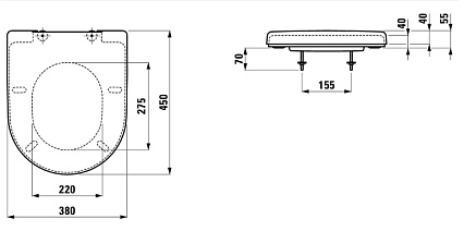 Крышка-сиденье Laufen Pro 8.9195.0.300.003.1 съемное