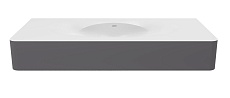 Раковина Vincea Caprise VCB-4CA120MWG 120 см, Corian, белый матовый/серый матовый