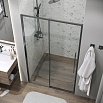 Душевая дверь Grossman Galaxy 100x195 прозрачное, графит сатин 100.K33.01.100.42.00