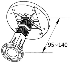 Ножки для поддонов Cezares Tray TRAY-LEGS-AS-08 AH 100/90