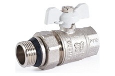 Шаровой кран PROFACTOR PF STANDARD с полусгоном, с уплотнением, в/н, ручка бабочка, 3/4 дюйма PF UBV 325 UR