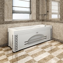 Акриловая ванна Ваннеса Сильвия 168х70 с г/м Классик хром, с полотенцедержателем