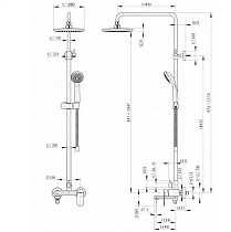 Душевая стойка Bravat Opal F6125183CP-A3-RUS