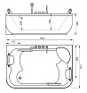 Акриловая ванна Gemy G9085 B 180x116 с г/м, правая
