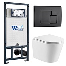 Комплект Weltwasser 10000011519 унитаз Salzbach 043 GL-WT + инсталляция Marberg 507 + кнопка Mar 507 SE MT-BL