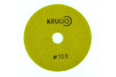 Алмазный гибкий шлифовальный круг (черепашка), 100 мм, Р100, сухой KRUGO PPD040100