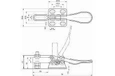 Зажим с горизонтальной рукоятью HS CLAMP HS-201