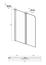 Шторка для ванны Ambassador Bath Screens 90x140 16041118 хром, прозрачный