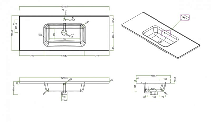 Мебель для ванной BelBagno Etna 120x45x60 см Bianco Lucido