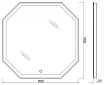 Мебель для ванной BelBagno Kraft 80 см со столешницей, 1 ящик, полка Rovere Tabacco