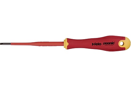 Диэлектрическая отвертка Felo SL 3,5х0,6, E-Slim Ergonic 41393590