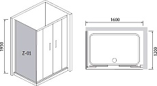 Душевой уголок RGW Passage PA-41 160x120 хром, прозрачное