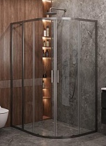 Душевой уголок Cezares MOLVENO-RH-2-130/100-C-GM-IV 130x100 прозрачный, оружейная сталь