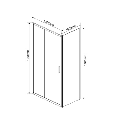 Душевой уголок Vincea Garda VSR-1G1012CLB 120x100 черный, прозрачный