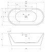 Акриловая ванна Abber AB9299-1.5 150x70, белый