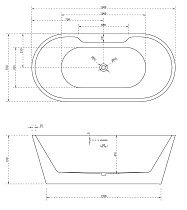 Акриловая ванна Abber AB9299-1.5 150x70, белый