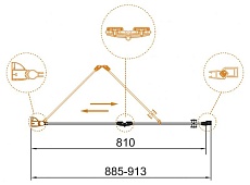 Душевая дверь Cezares ECO-O-45/45-C-Cr 90x195 прозрачная