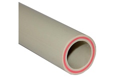 Труба Valfex PP-R серая, армированная стекловолокном, 63х10.5 мм, 4 м, Т 90°С Ру25 SDR6 10106063Г 033-2287