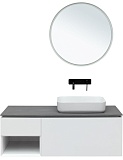 Мебель для ванной Allen Brau Infinity 120 см 1+1 ящик, правая white matt