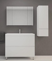 Мебель для ванной Style Line Манхэттен 100 см напольная, белый матовый