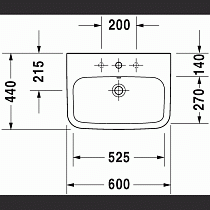 Раковина Duravit DuraStyle 60