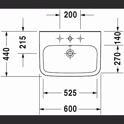 Раковина Duravit DuraStyle 60