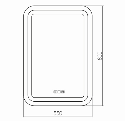 Зеркало Silver Mirrors Malta neo 55x80 см с подогревом, Bluetooth