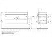 Тумба с раковиной Cezares Molveno 46-120 см Bianco Ghiaccio