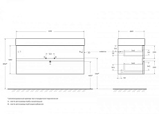 Тумба с раковиной Cezares Molveno 46-120 см Bianco Ghiaccio