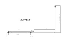 Душевой уголок Vincea Dice VSR-4D9014CLB 140x90 черный, стекло прозрачное