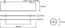 Полочка Bemeta Alfa 102402242 60 см