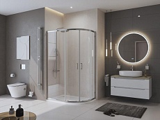 Поддон для душа BelBagno TRAY-MR-UNO-RH-120/90-550-35-W-L-BO 120x90 четверть круга, левый, накладка белый
