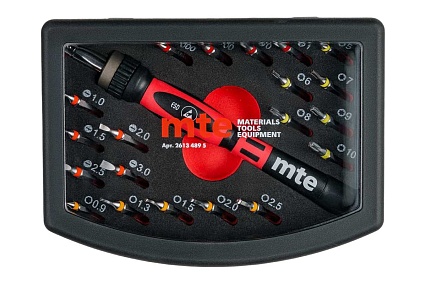 Набор бит с хвостовиком для точных работ MTE 4 мм, 21 предмет 26134895