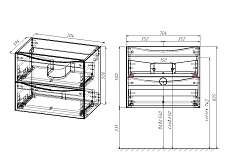 Мебель для ванной Vincea Mia Slim 70 см R.Wood