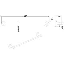 Полотенцедержатель AQUAme Trento AQM7204CR хром