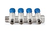 Коллектор с регулировочными вентилями PROFACTOR в/н 3/4" х 4 вых 1/2"нар PF MV 268.4