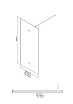Душевая перегородка Niagara Nova NG-781-90BLACK 90x200 эффект битого стекла, профиль черный матовый