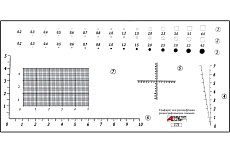 Трафарет для расшифровки радиографических снимков, шкала 10 см с первичной калибровкой АЛЬФА-НДТ 00-00001881