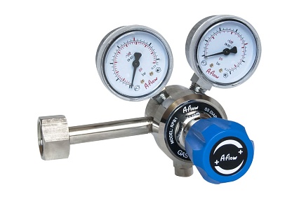 Регулятор давления 16 бар, вход W21.8x1/14", выход 1/4"NPT, с нержавеющей мембраной A-Flow RPB1CP-CB-16-W-F4N