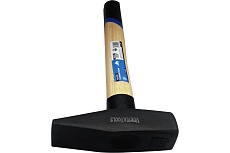 Слесарный молоток Vertextools 1500 г, квадратный боек, деревянная рукоятка 10-15-1500