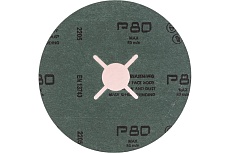 Фибровый шлифовальный круг CR5229 125x22 мм, керамика, P80, 10 шт Interflex 3024802501-10