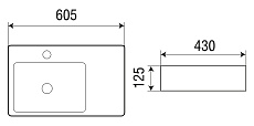 Раковина WeltWasser ELBACH 2223 L 60.5 см, 10000004573 белый глянец