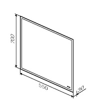 Зеркало Am.Pm Gem 55 см, подсветка по периметру