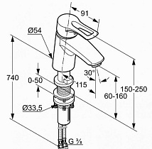 Смеситель для раковины Kludi MX 331840562